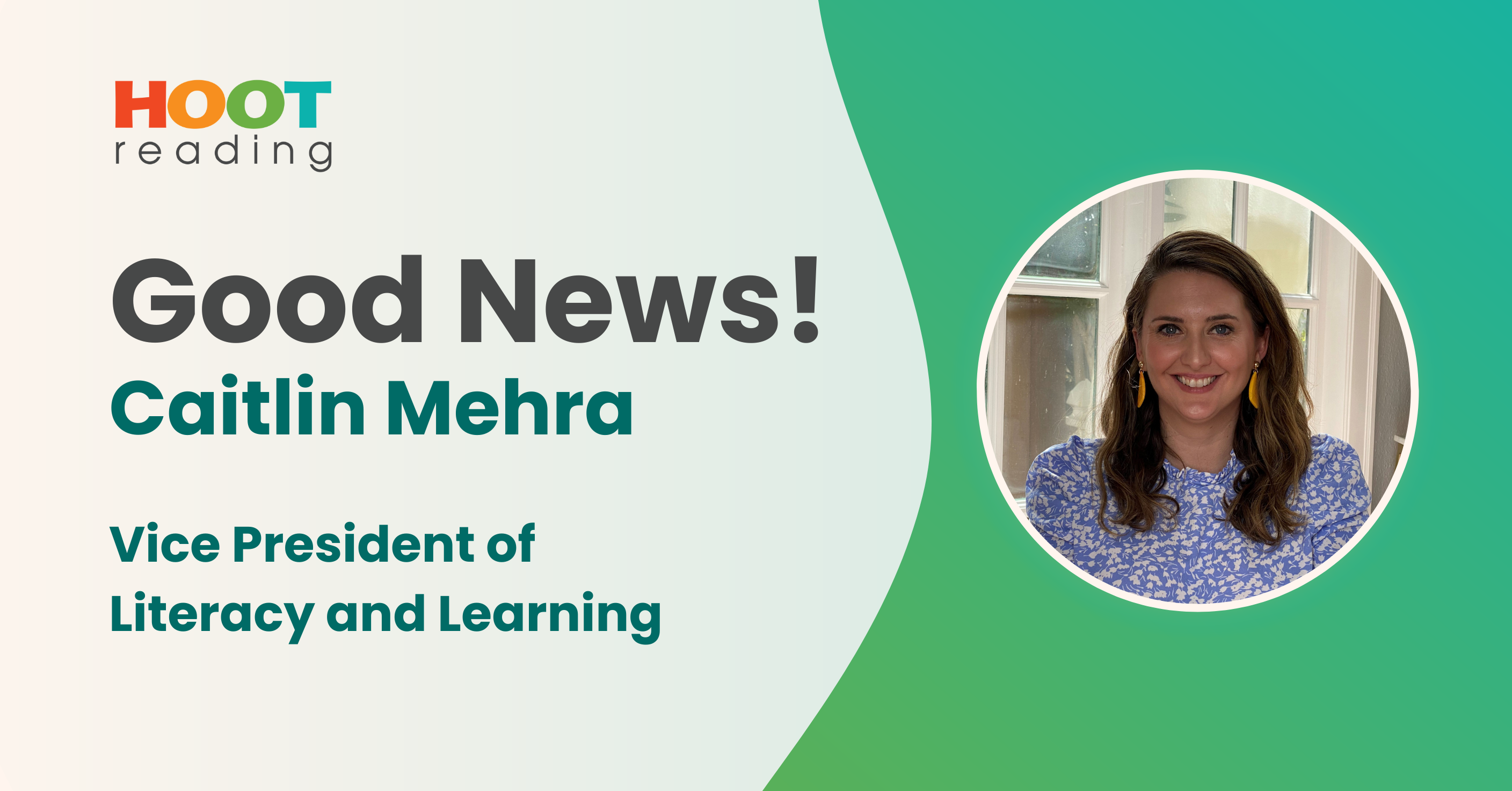 Hoot Reading Announces New Vice President of Literacy, Caitlin Mehra